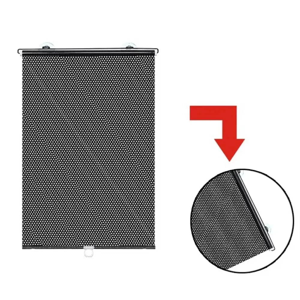 store rouleau noir maille fine moderne clips magnétiques tissu opaque 125x68cm 125x58cm 125x50cm 125x45cm
