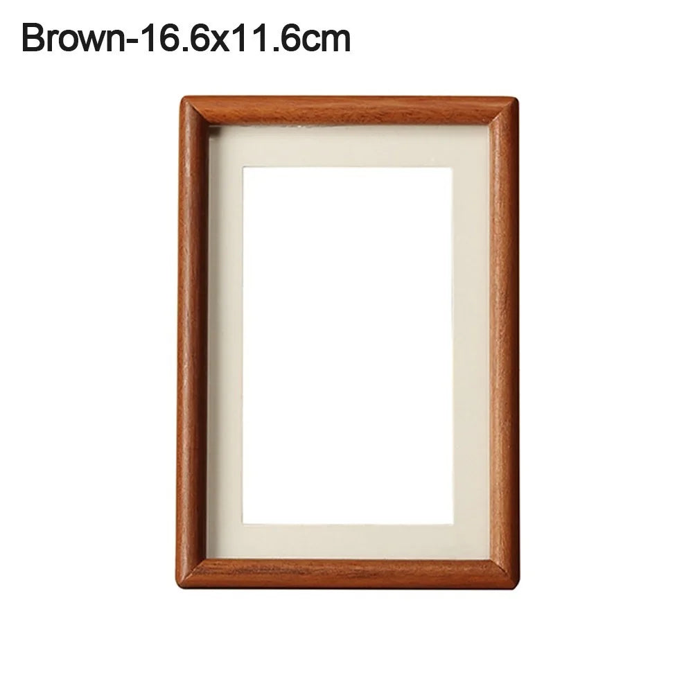 cadres photo bois moderne 10x10 16.6x11.6 19.2x14.2 21.7x16.7 marron minimaliste