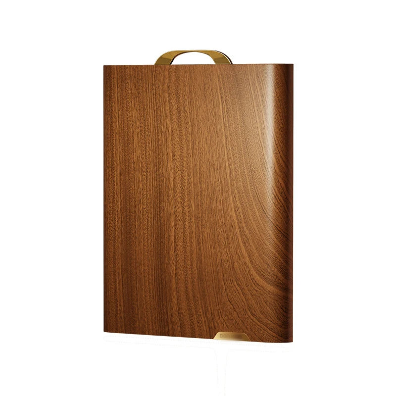 planches découper bois marron clair texture naturelle moderne poignée métallique dorée respectueux environnement robuste