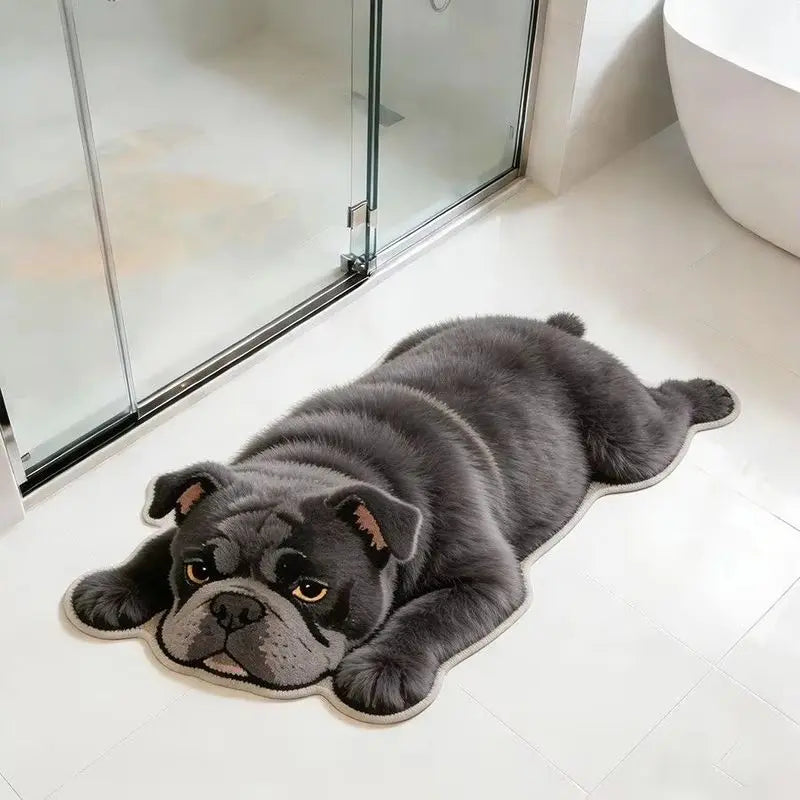 tapis sol doux moelleux dessin animé chiens gris marron noir orange beige blanc antidérapantintérieurextérieur