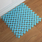 tapis bain imperméable anti dérapant bleu blanc rose vert orange violet losange moderne minimaliste