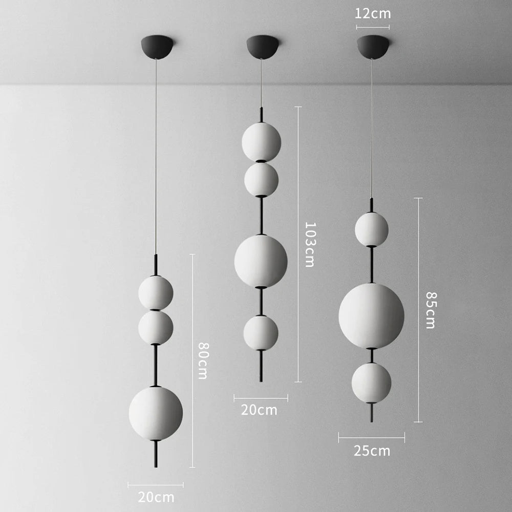lumière suspendue led moderne minimaliste blanc noir chambre salon étudehôtel