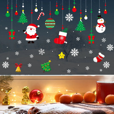 Autocollants de fenêtre Noël noir sur vitre moderne