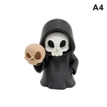 figurines squelette crâne bonbons casque livre halloween decoration maison erotique cartoony