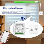 rideau intelligent wi fi blanc rayures horizontales moderne télécommande interrupteur application