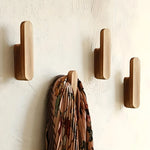 crochet mural bois naturel moderne grain bois pièces utilisation multiple