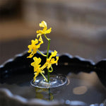 support fleurs flottant transparent moderne adhésif motifs bulles inclusion artificielle rond