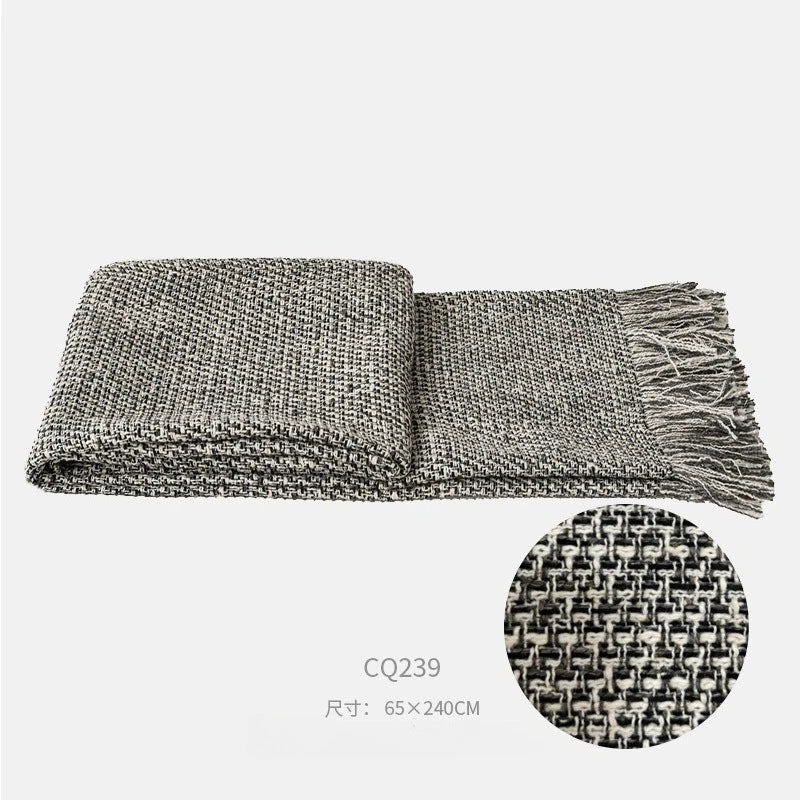 taies d'oreiller géométriques coton lin blanc gris beige modernes élégantes carrées