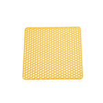 tapis silicone moderne violet jaune noir hexagonal drainage rapide cuisine vaisselle verre