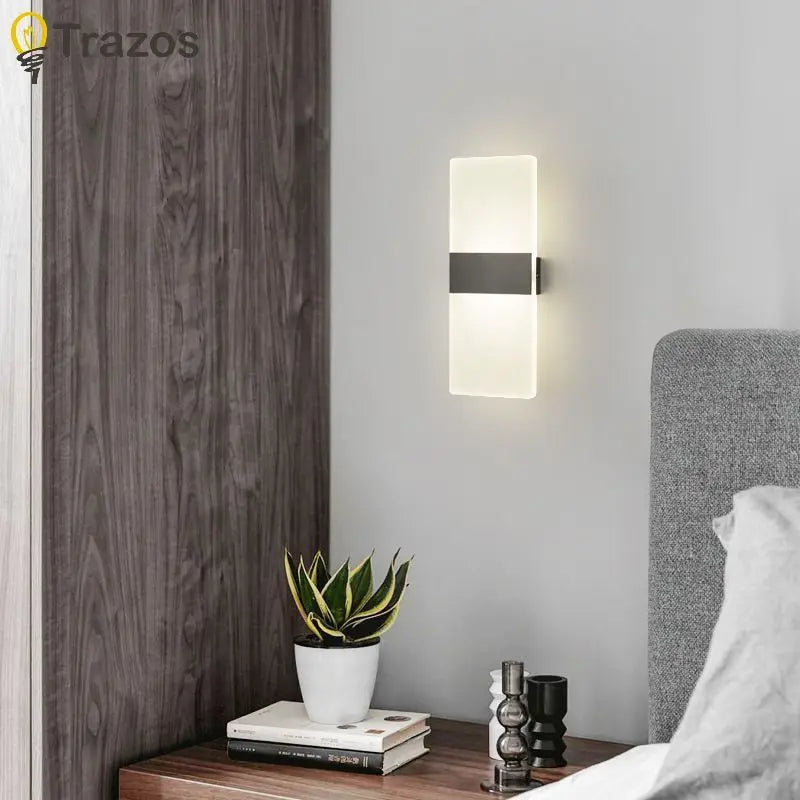 applique murale led moderne blanc noir minimaliste éclairage chambre entrée étude salle bain