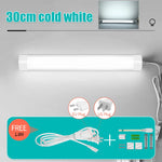 tube led blanc moderne adhésif 60cm câble 1.8m vis fixation 220v 2700k 6500k