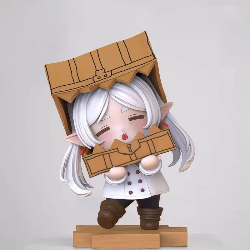 figurine chibi anime manga mignonne collection pvc personnages coffres souris base bois