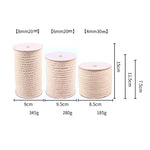corde macramé coton blanc tissée franges artisanal longueurs variées metres pompons decoration rustique