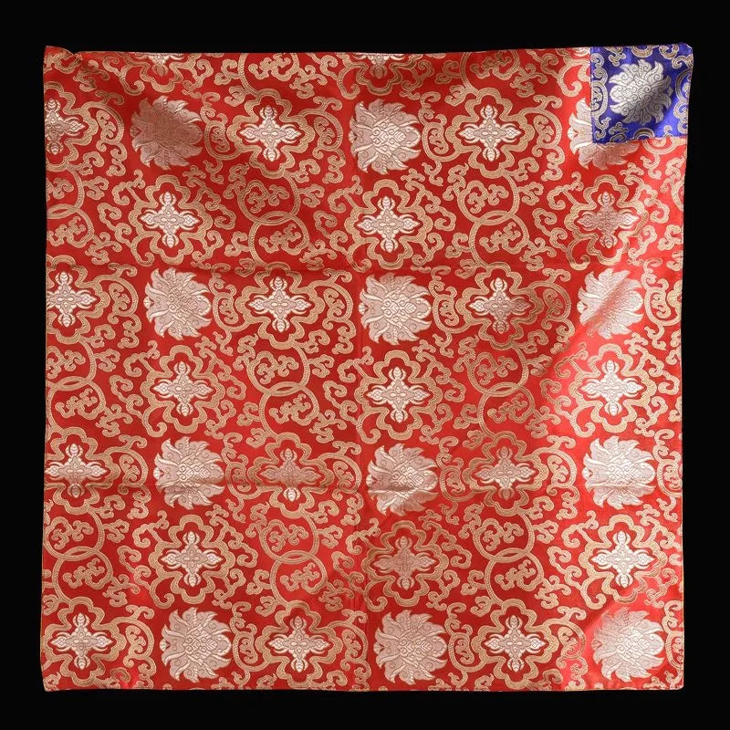 écharpe élégante brocart floral doré rouge bleu jaune classique respectueux environnement pliable multifonctionnelle