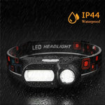 lampe frontale led rechargeable usb noir gris rouge camping cyclisme