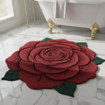 tapis fleur relief violet bleu rouge moderne velours cristallin doux salon durable