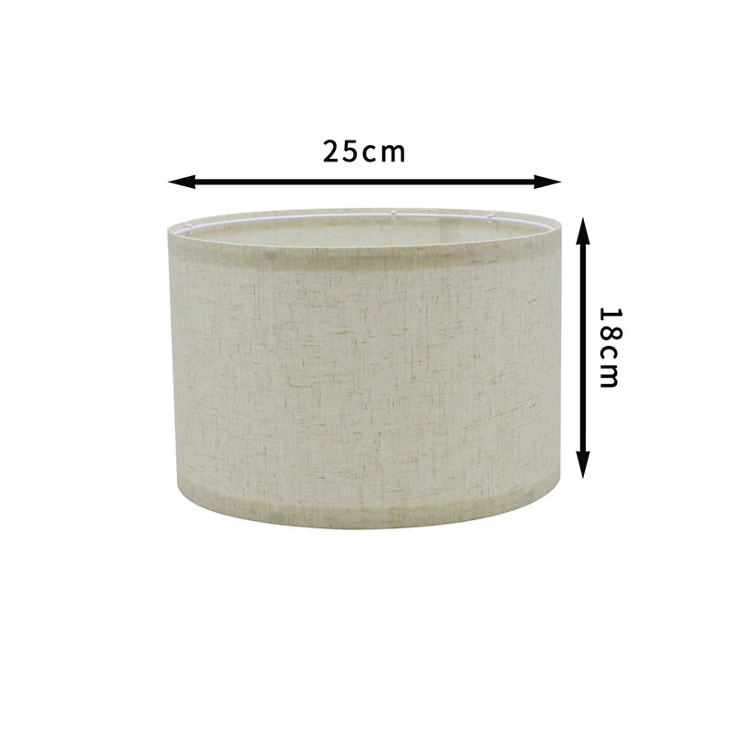 abat jour tissu lin beige clair classique suspension contemporain maison salonhôtel 40x24cm