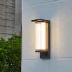applique murale moderne noire translucide ip65 led extérieure acier inoxydable 40cm 51cm 75cm