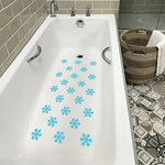autocollants antidérapants baignoire douce floral moderne bleu rose blanc salle bain