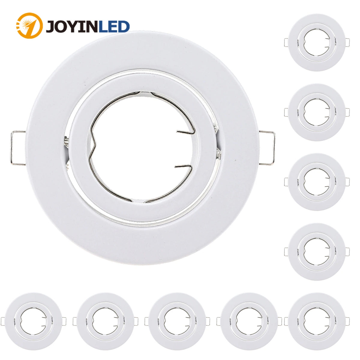 spots led blancs encastrables rond métal moderne gu10 mr16 clips facile 100mm flux lumineux