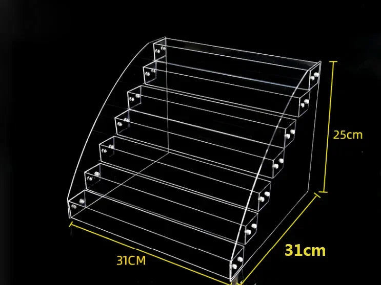 présentoirs cosmétiques transparents étagères réutilisables moderne supports vis fixés minimalistes