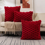 taies d'oreiller douces coussins carrés gris rose jaune moderne non toxiques polyester coton brodés