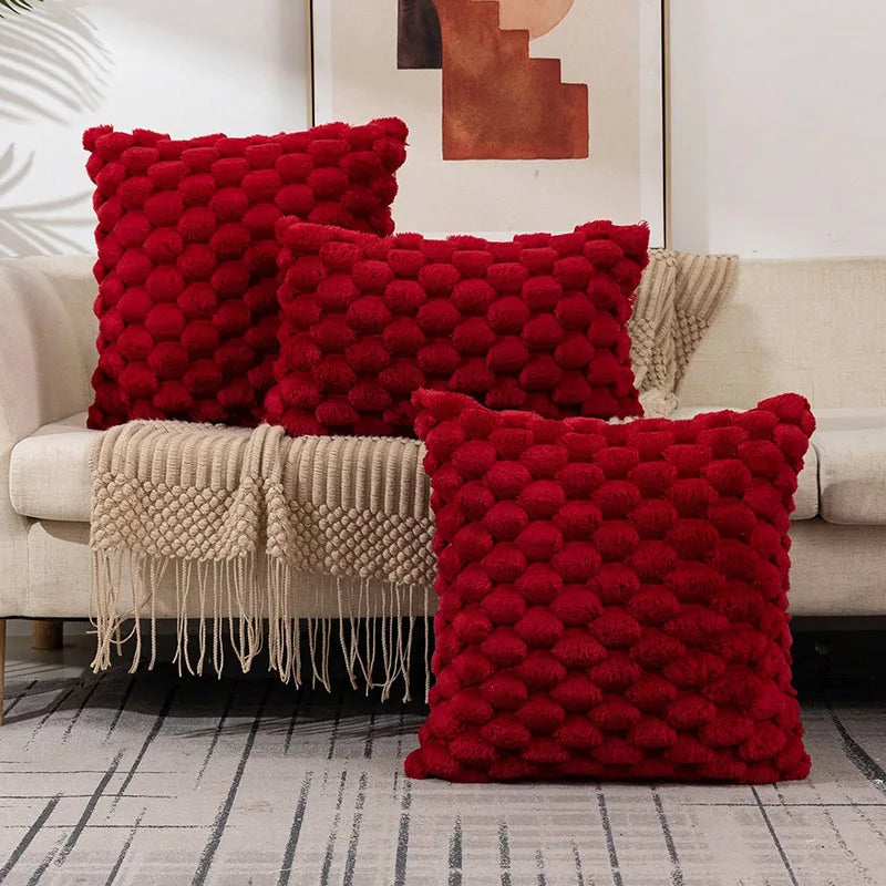 taies d'oreiller douces coussins carrés gris rose jaune moderne non toxiques polyester coton brodés