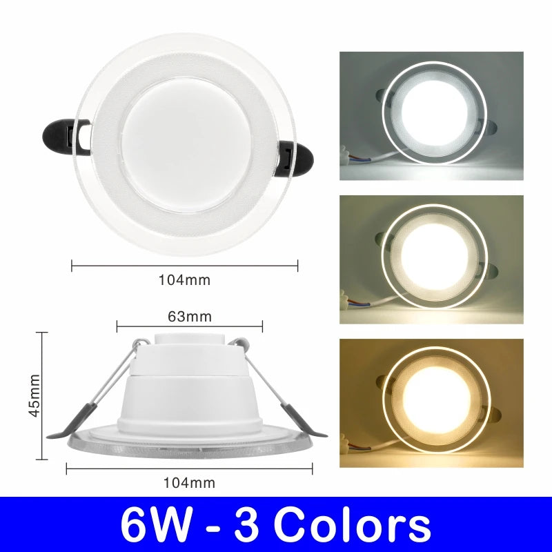 spots led blancs modernes 104mm 63mm 45mm 6w 220v opaques 10 pièces