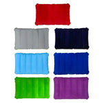 coussin gonflable voyage bleu rouge gris confortable portable valve gonflage