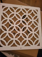 panneaux séparation suspendus blancs motifs géométriques modernes cloisons pièces bois opaques clips fixation
