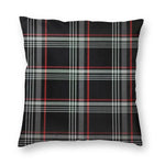 Housse de coussin tartan écossais noir 45x45 cm