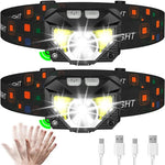 lampe frontale led rechargeable usb modes éclairage camping pêche nuit escalade chasse couleur noir
