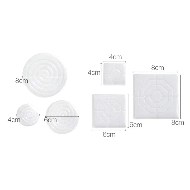 protections pieds meubles transparentes adhésives spirales hexagonales modernes antiderapantes antichoc 40 60 80 cm
