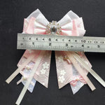 épinglette cheveux bleu clair rose pâle vert pastel papillon strass élégante occasion fête anniversaire