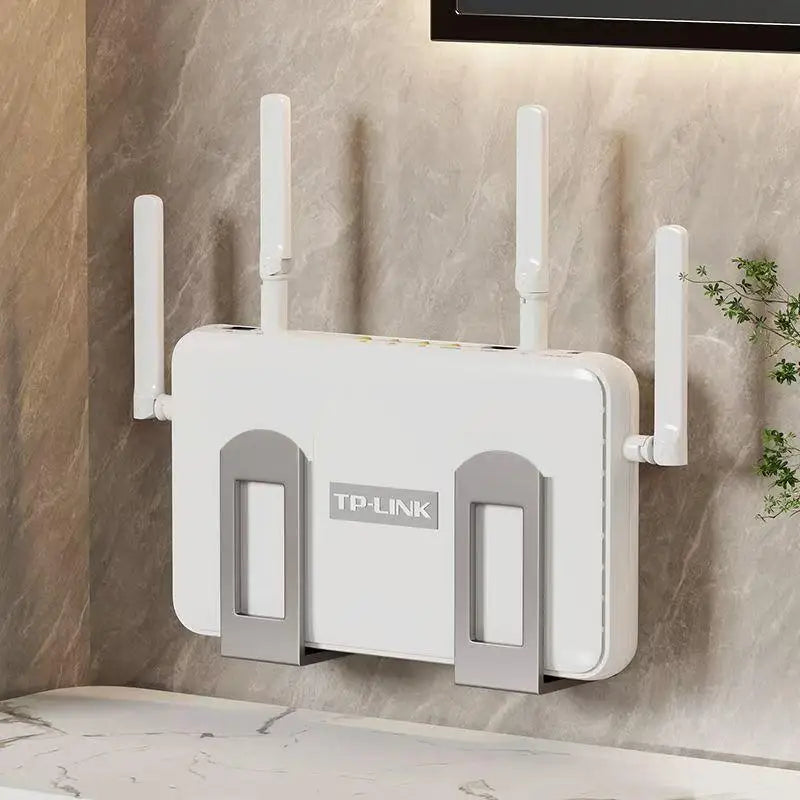 support livre moderne adhésif blanc multi prise murale minimalistemodele fixe routeur wifi gain place