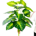 plantes artificielles feuilles vertes monstera palmes extérieures decoration moderne jardins maison tronc faux