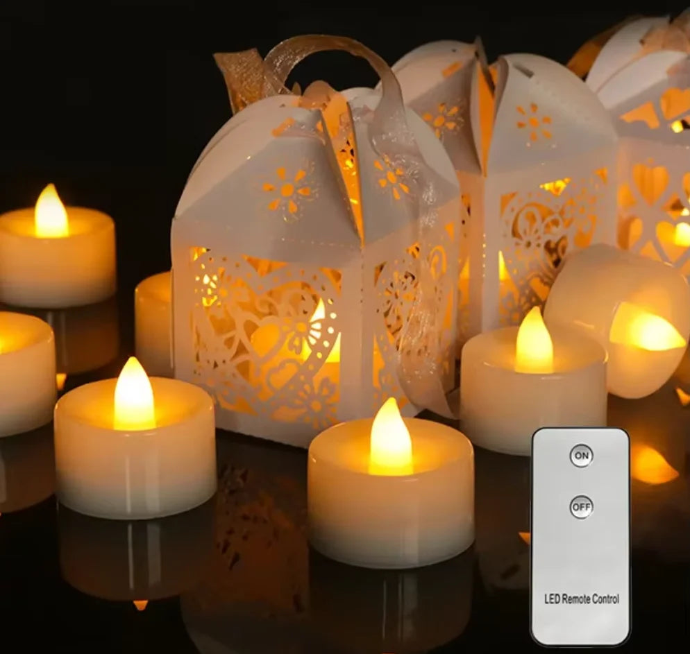 bougies led changeantes couleur télécommande minuterie ambiance camping fête noël