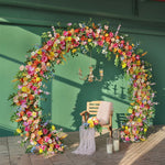 décoration mariage arches fleurs artificielles couleurs vives bouquet romantique extérieurintérieur
