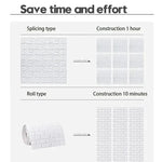 papier peint autocollant brique blanc moderne décoration mur salon chambre imperméable absorption son