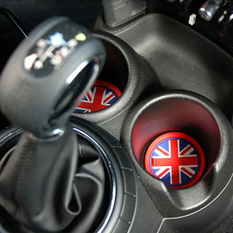 coasters union jack rouge noir blanc antichoc moderne silicium gel