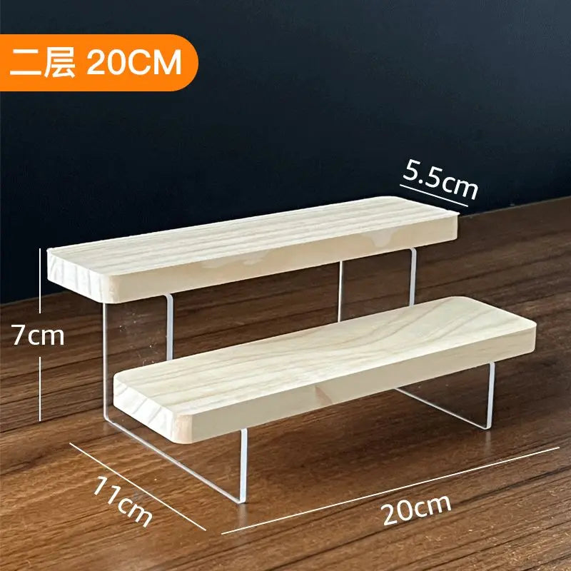 étagères murales bois transparentes modernes clips minimalistes rangement jouets cosmétiques