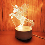 lampe 3d veilleuse led animal compagnie moderne base plate blanc