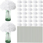 décoration intérieure moderne bouquet artificiels hortensias blanc soie 50 tiges vase translucide