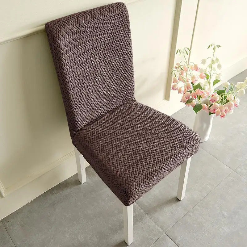 housses chaise moderne bleu beige tissu jacquard adhésif résistant taches