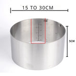 Anneau gâteau argenté moderne fixations rubans adhésifs grille dimensions utilitaire lisse brossé respectueux environnement