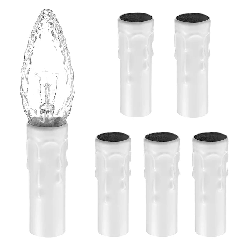 bougies décoratives marron blanc noir texture goutteuse moderne capsules fixation