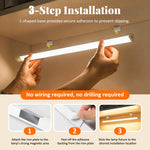 ruban lumineux led blanc moderne adhésif 30cm 50cm interrupteur tactile adjustable