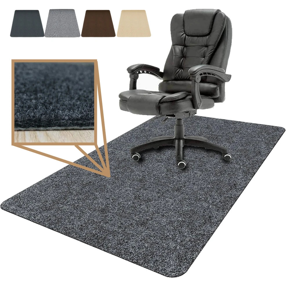 tapis solide gris foncé feutre antidérapant moderne intérieur lavage main maison 90x120cm