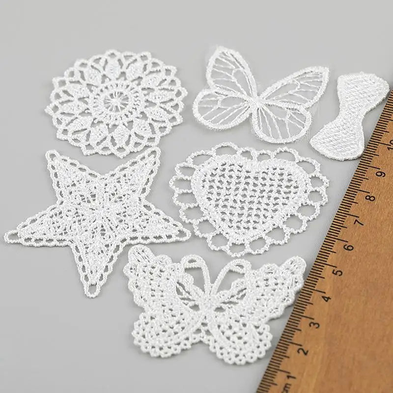 dentelles blanches motifs floraux traditionnels mariage décoration bricolage projet couture unisexe polyester
