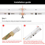 ruban led cob rgbic transparent moderne clips connecteurs 24v certifié rohs ul